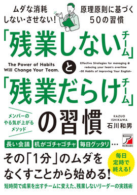 「残業しないチーム」と「残業だらけチーム」の習慣イメージ